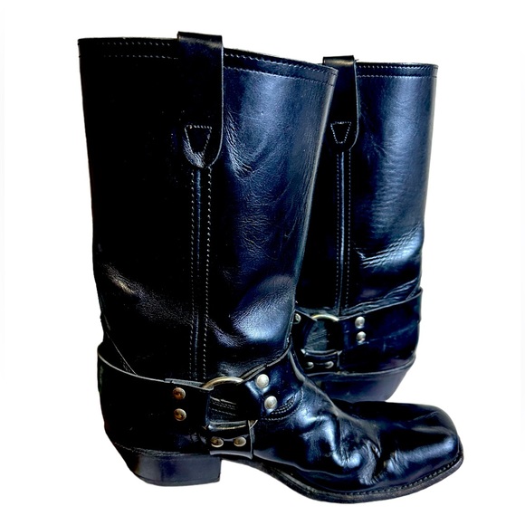 Other - Vintage leather men’s motorcycle boots size 8.5